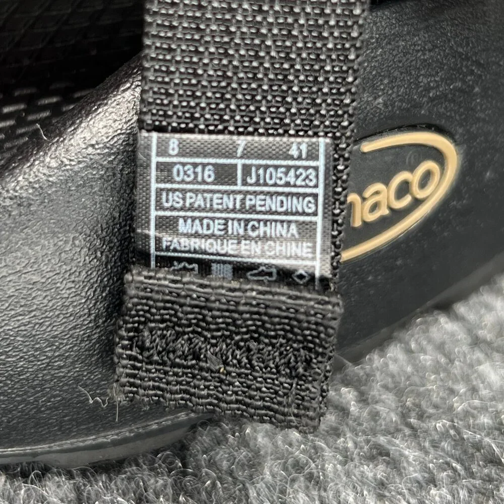 Chaco Z/2 Classic Sandals Men's 8 Black Gold Athletic‎ Outdoor Hiking Spot Water